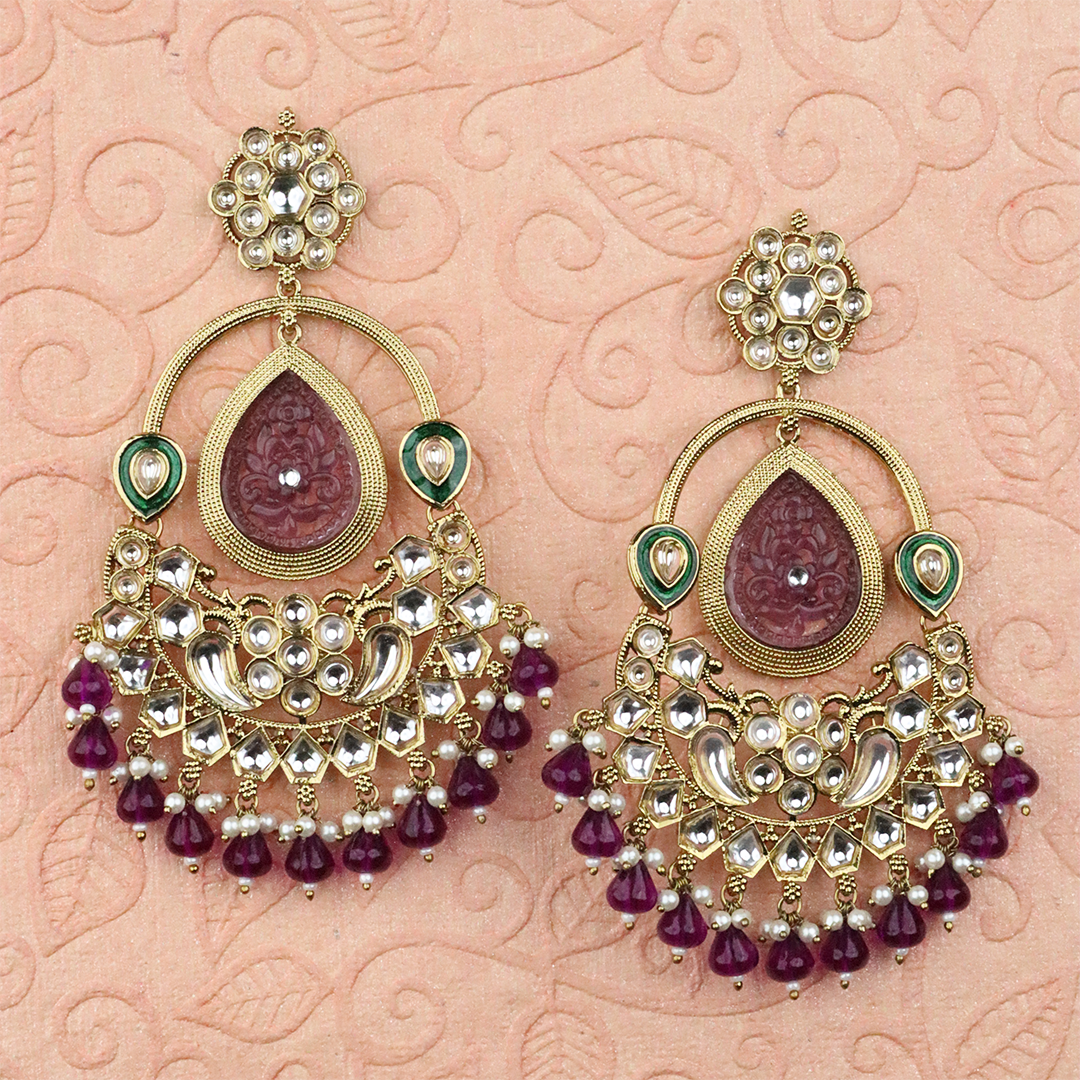 Long Brass Earring P4267