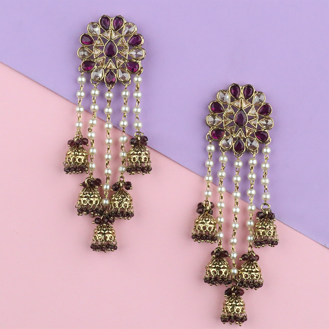 Long Brass Earring P0001