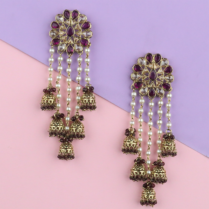 Long Brass Earring P0001