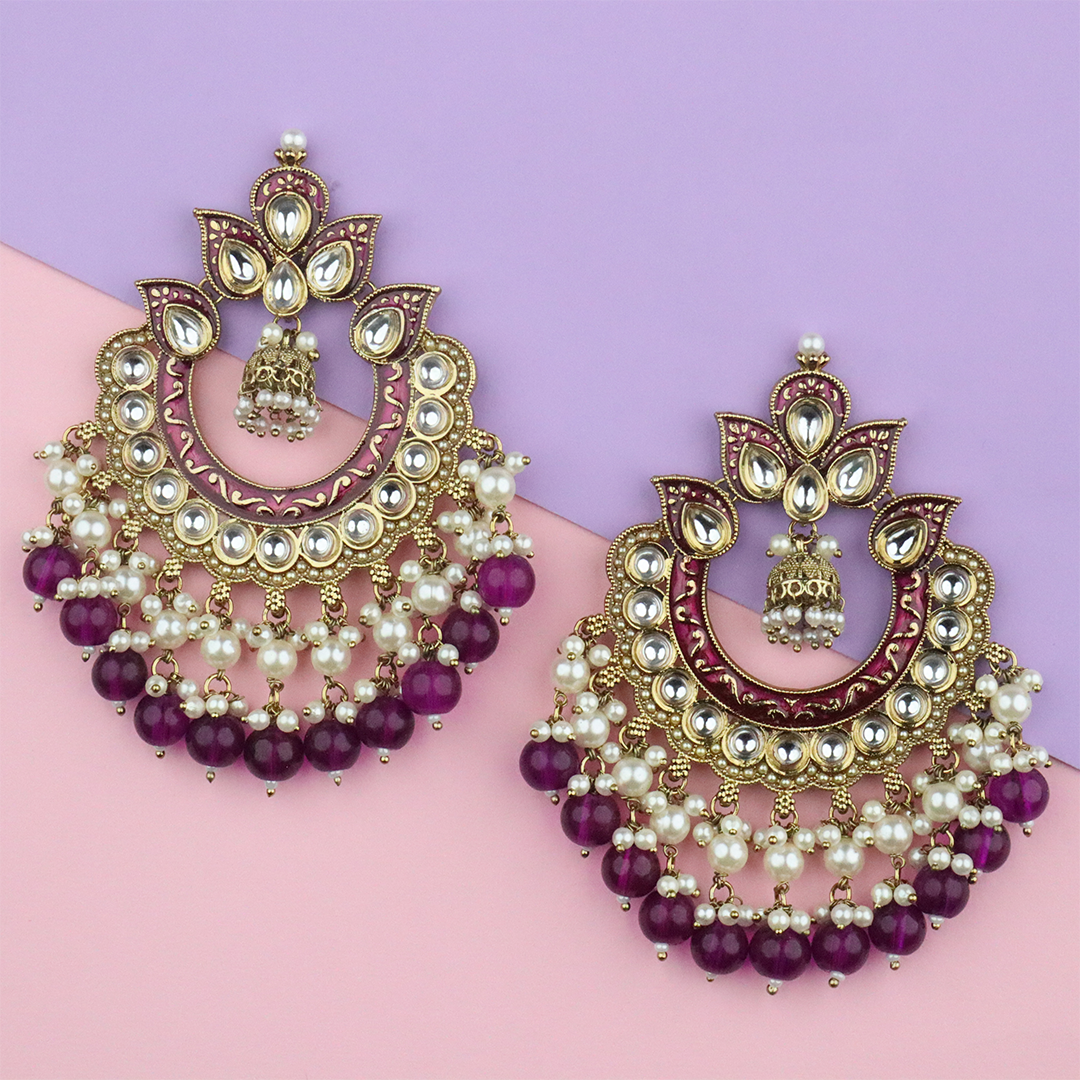 Long Brass Earring P4412