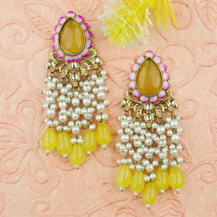 Long Brass Earring P4205