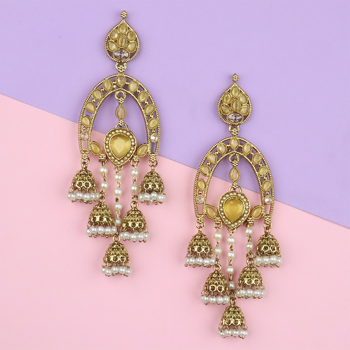 Long Brass Earring P4273