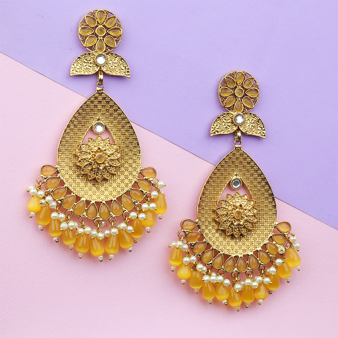 Long Brass Earring P1100