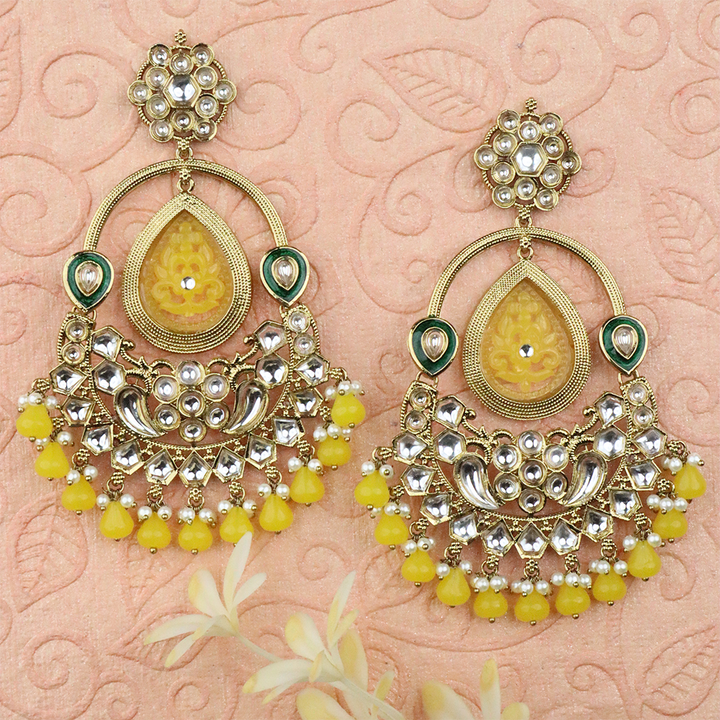 Long Brass Earring P4267