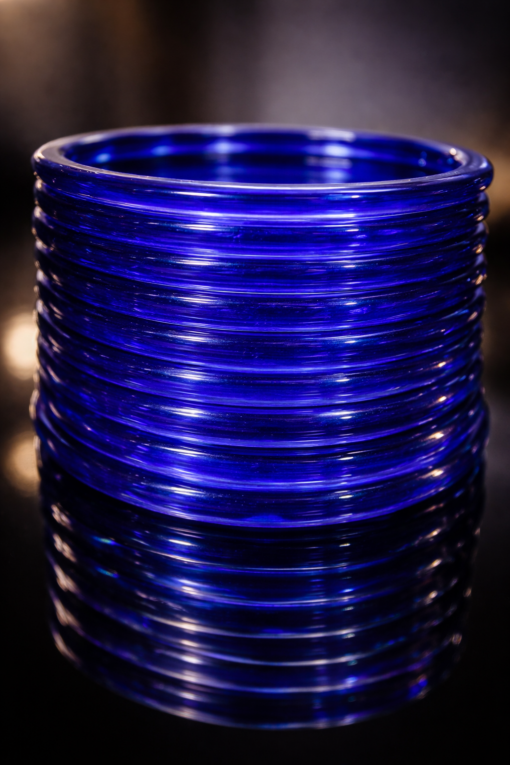 Royal Blue Glass Bangle Set