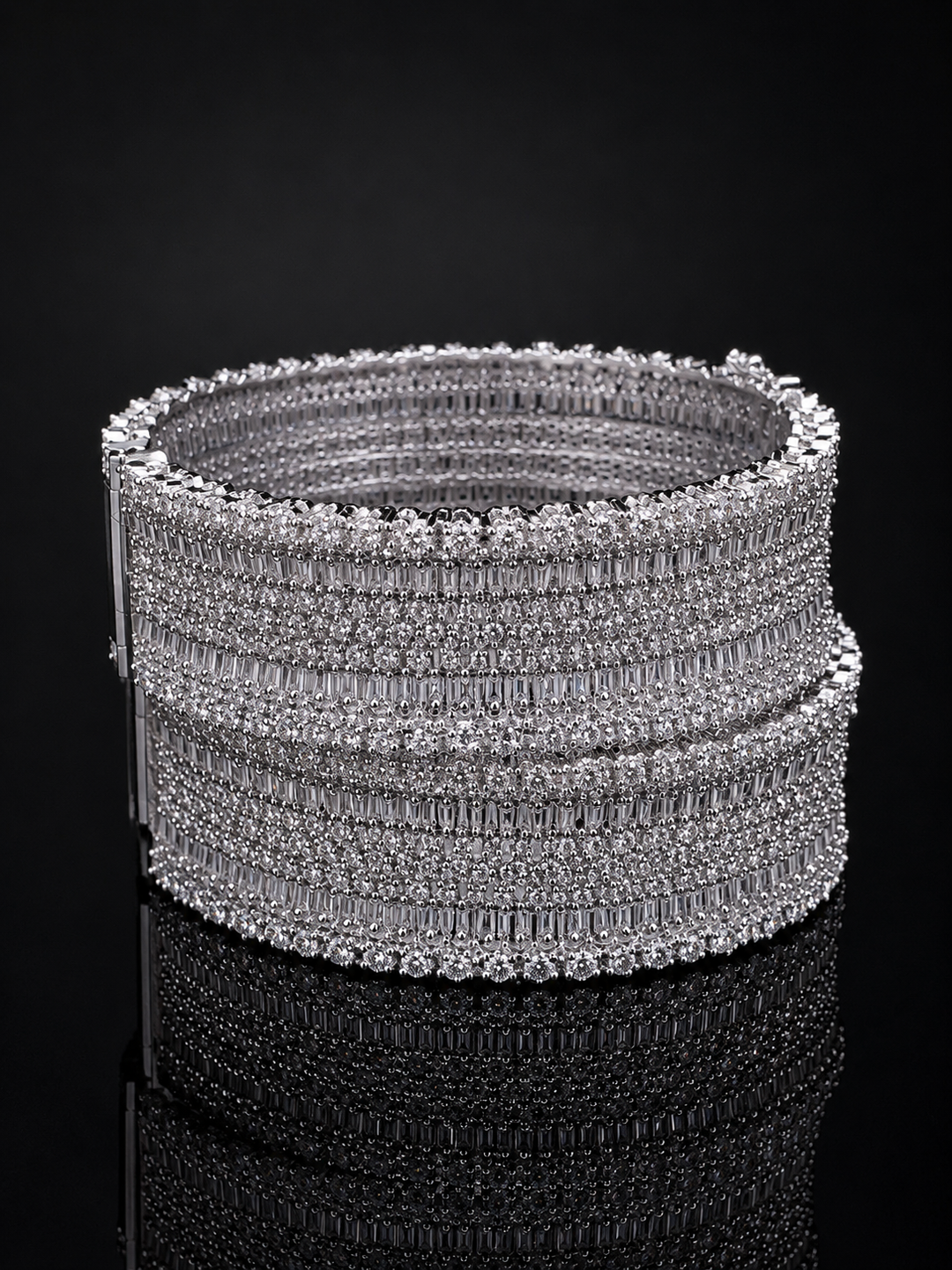 Cascade American Diamond Bangle Set