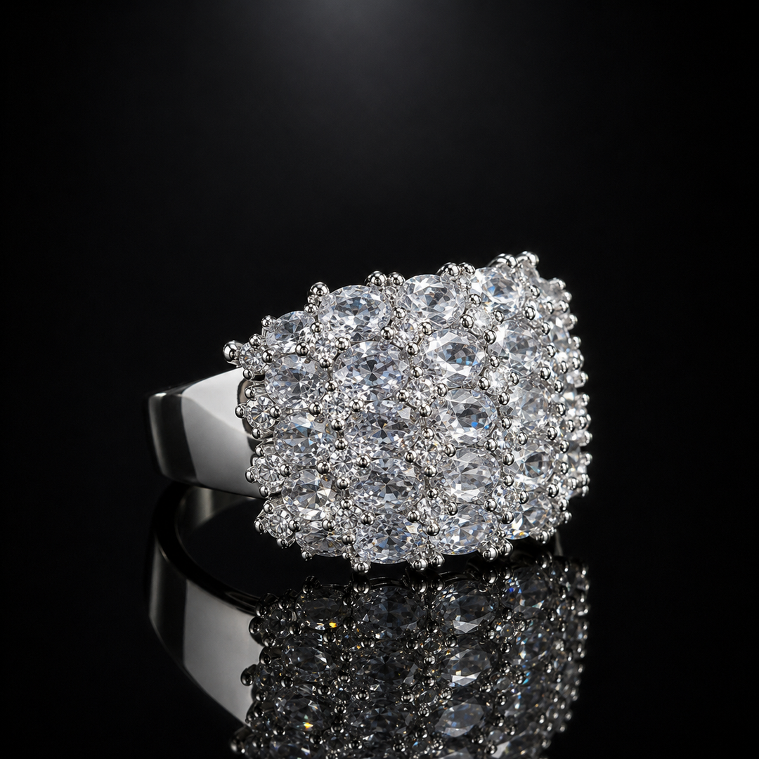 Crystal Cluster Rings
