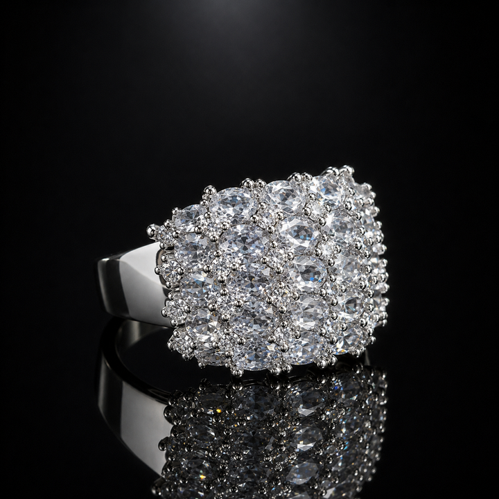 Crystal Cluster Rings