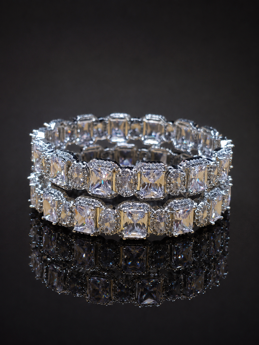 Radiance American Diamond Bangle Set
