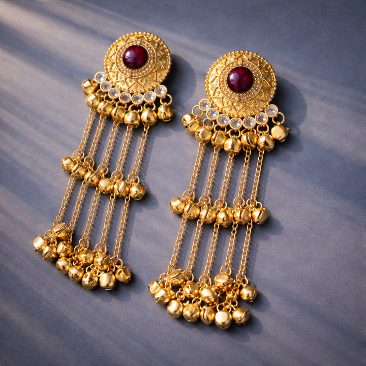 Kashmiri Bell Drop Earrings