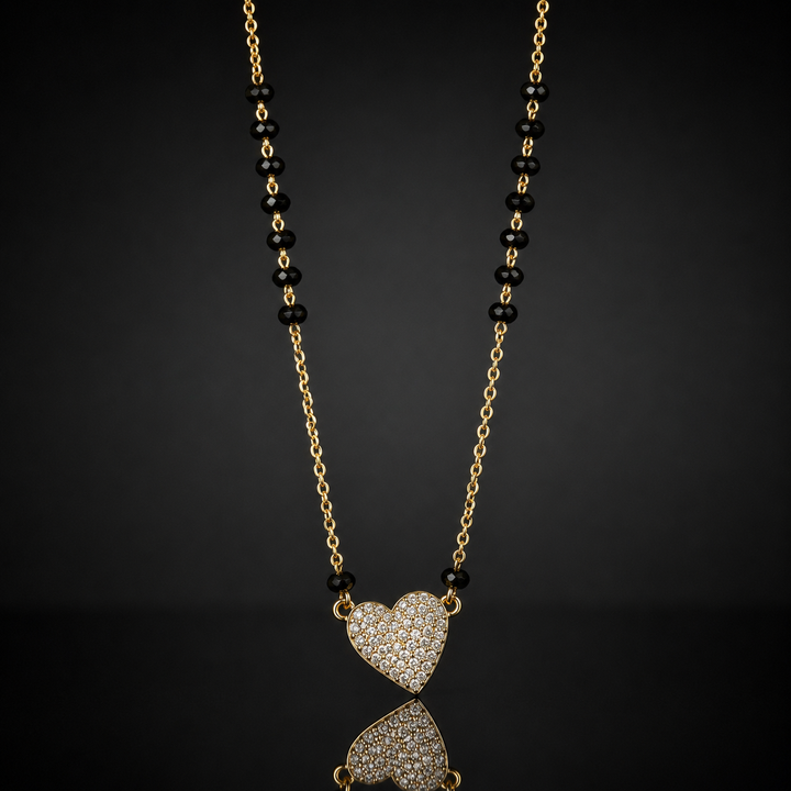 Heart Shape Diamond Style Mangalsutra