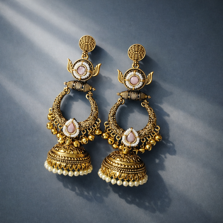 Kashmiri Pearl Jhumka