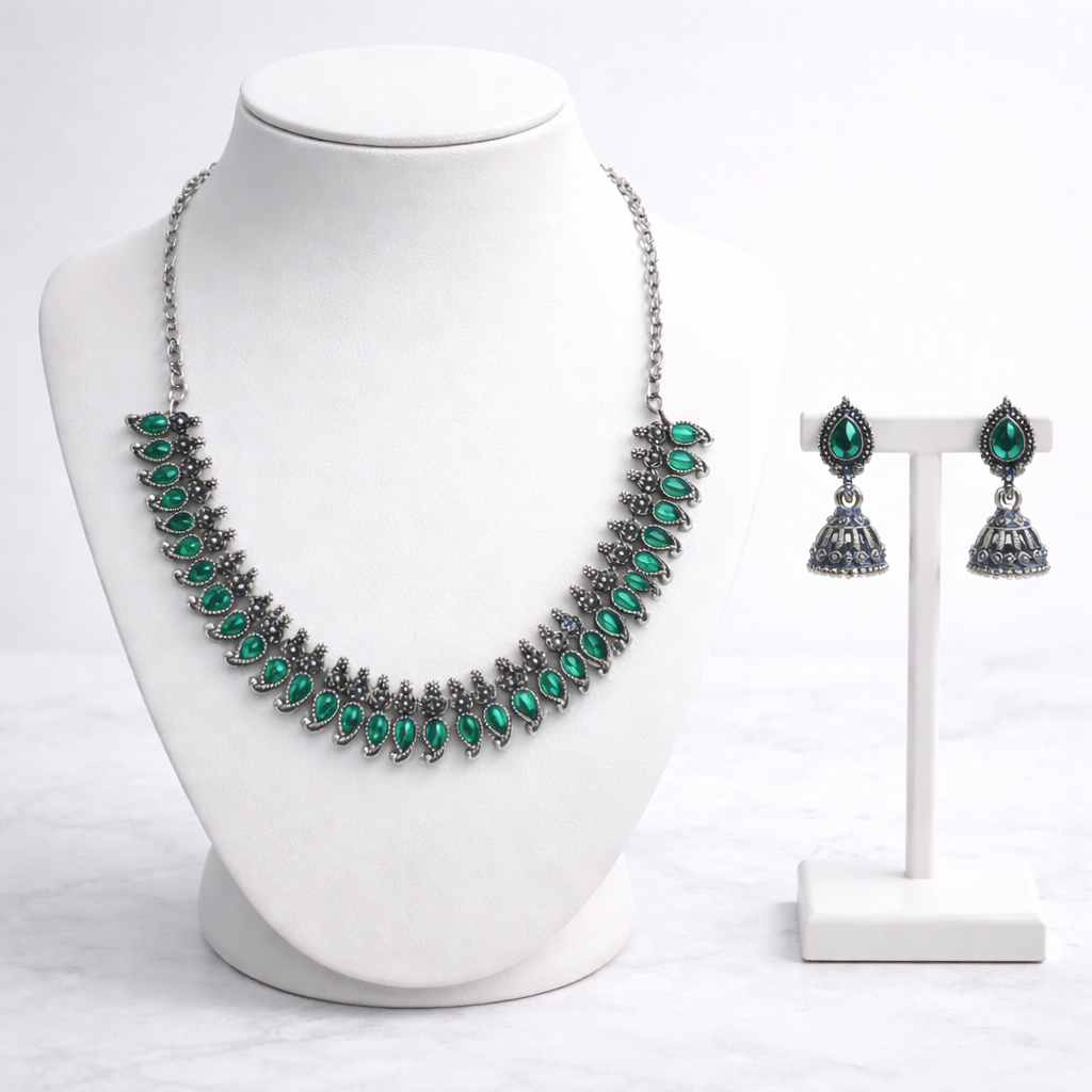 Ethnic Stone Necklace Set