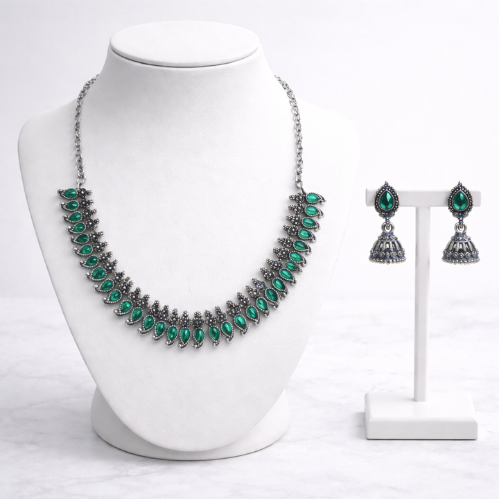 Ethnic Stone Necklace Set