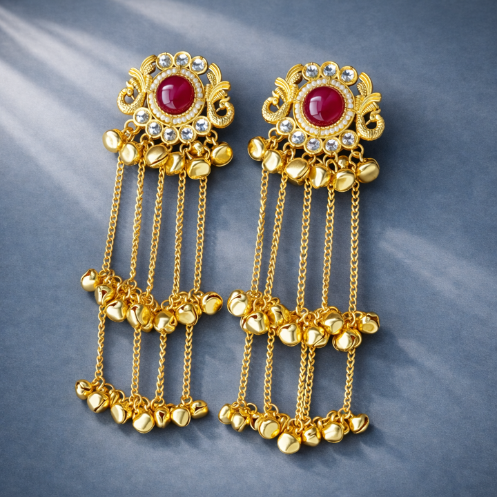Kashmiri Festive Chain Earrings