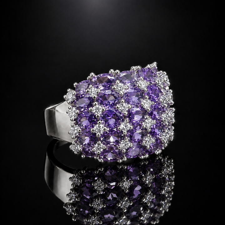 Crystal Cluster Rings