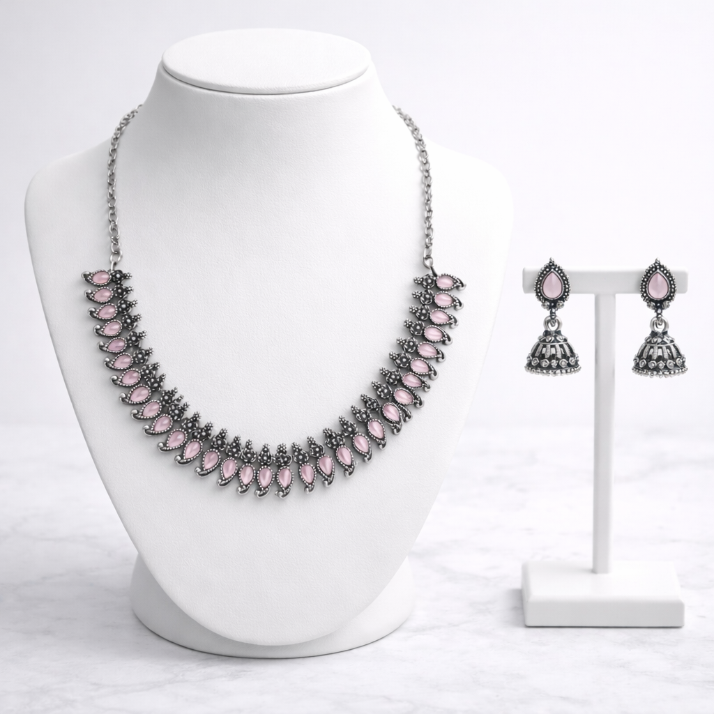 Ethnic Stone Necklace Set