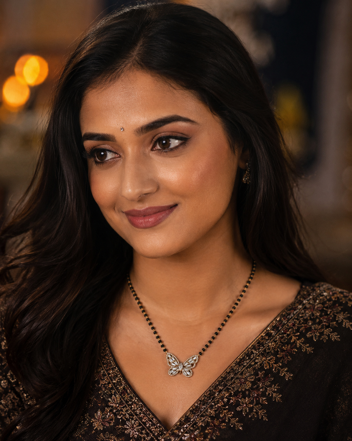 Butterfly Design Diamond Style Mangalsutra