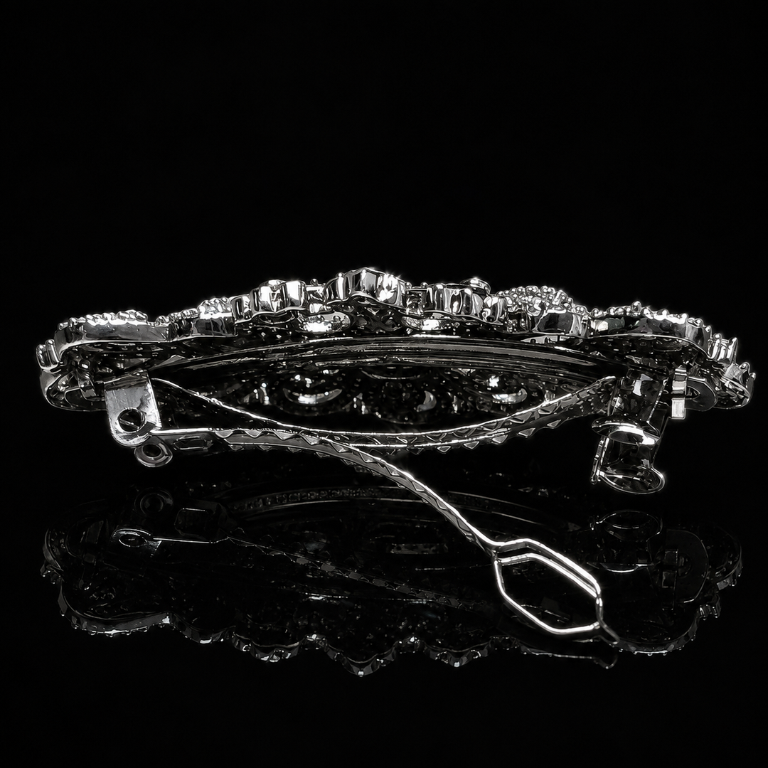 Silver Emerald Royal Pony Clips
