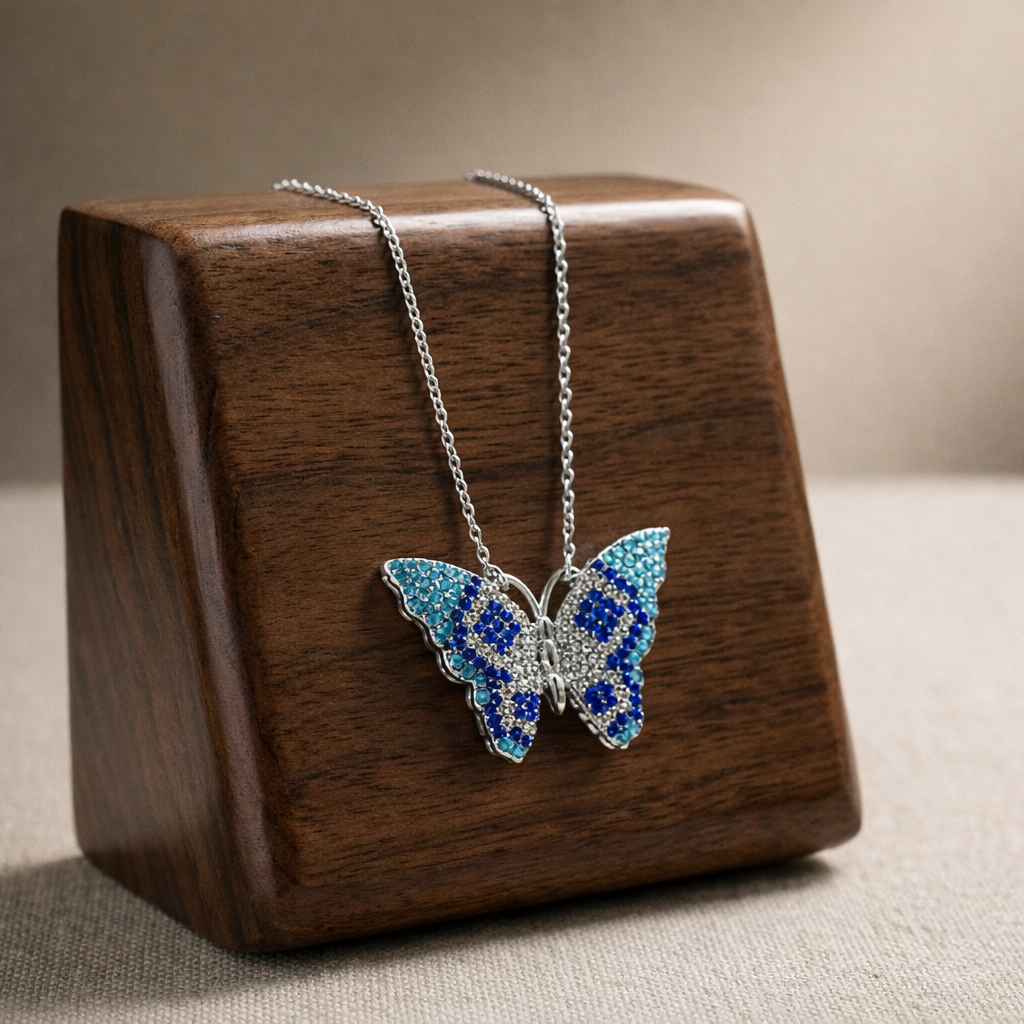 Blue Butterfly Chain Pendant