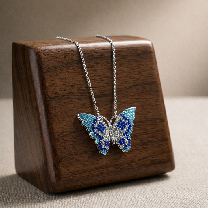 Blue Butterfly Chain Pendant
