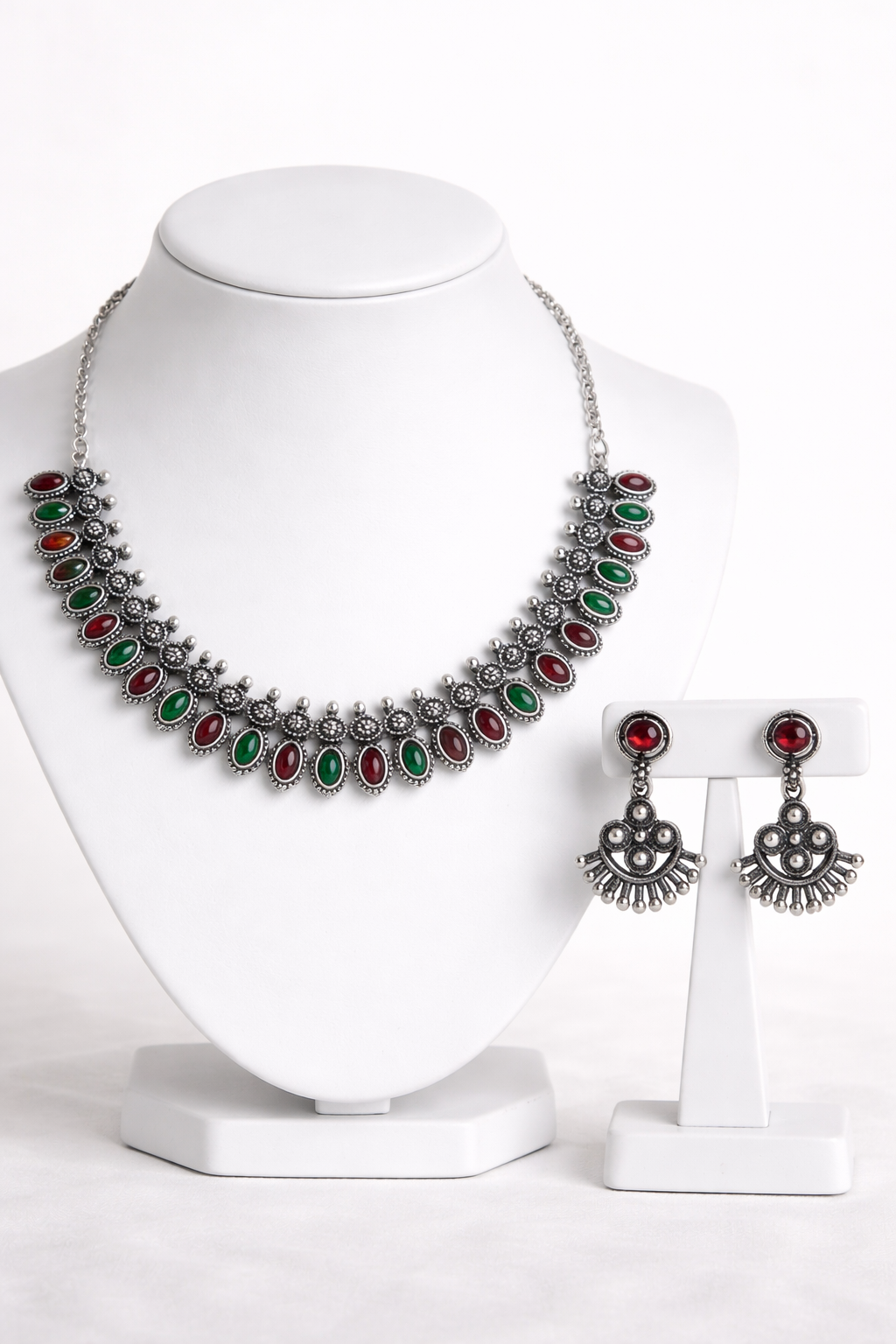 Teardrop Stone Necklace Set