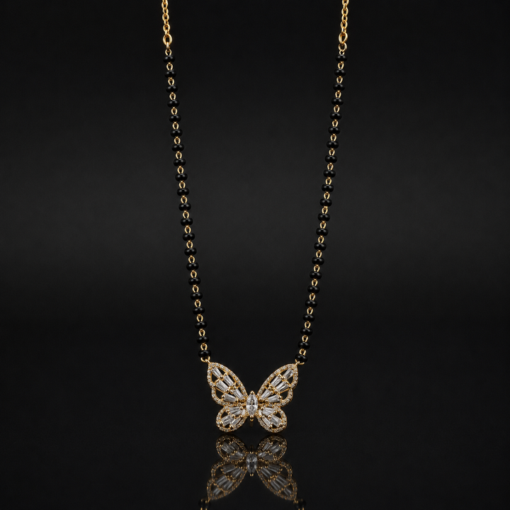 Butterfly Design Diamond Style Mangalsutra