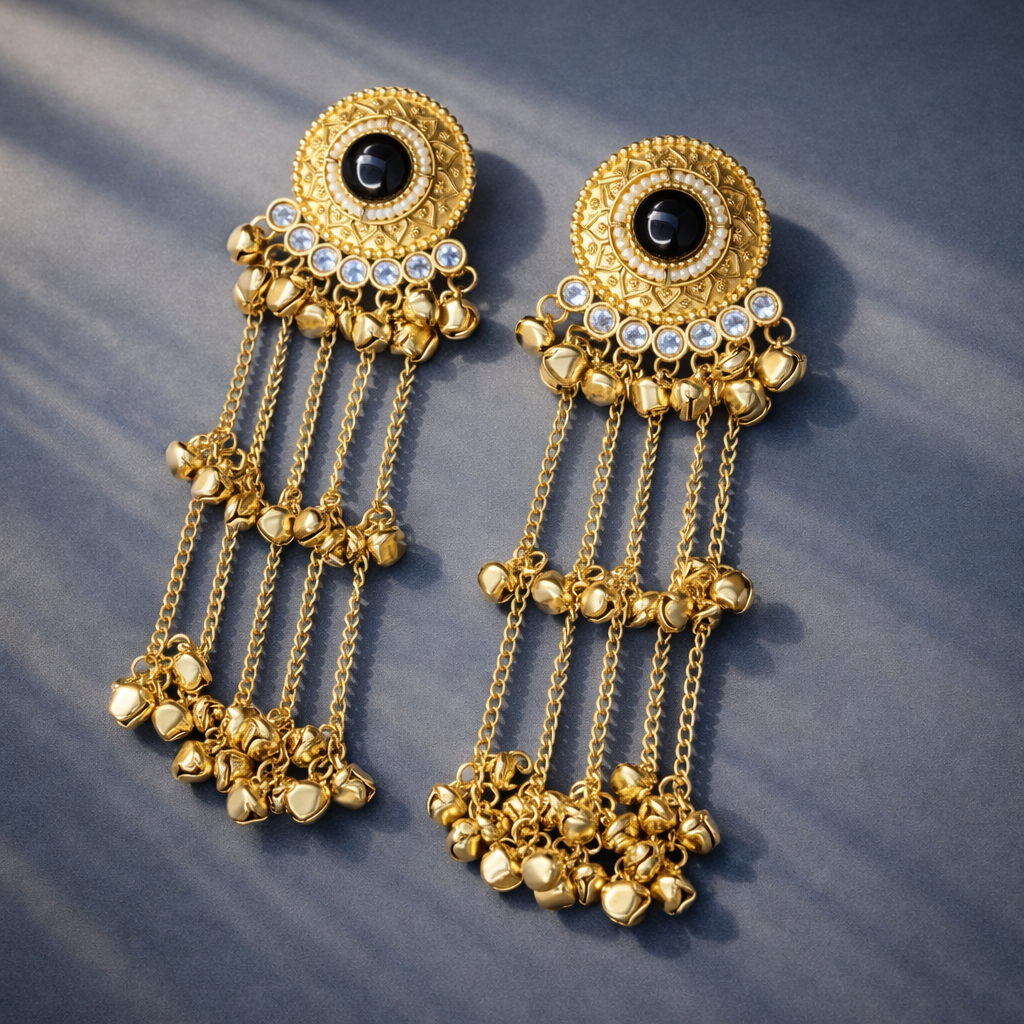 Kashmiri Bell Drop Earrings
