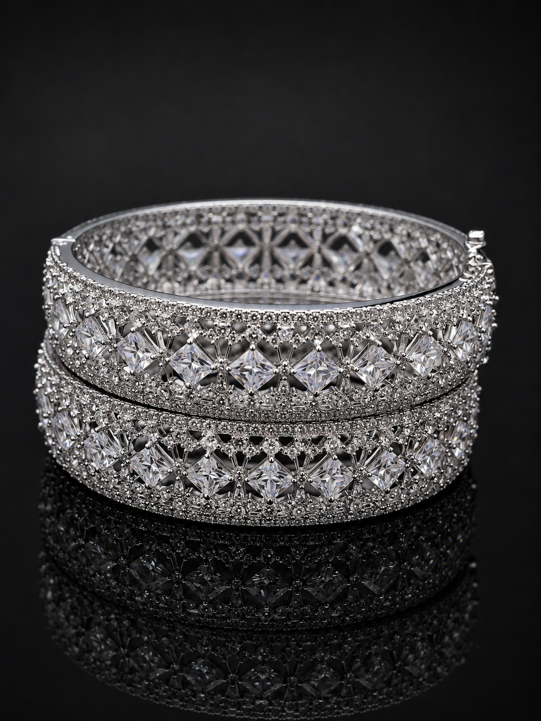 Prism American Diamond Bangle Set