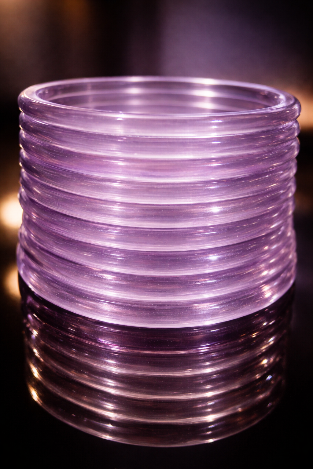Light Purple Glass Bangle Set