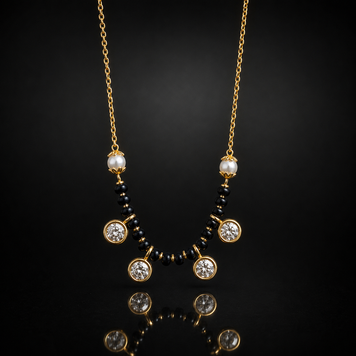 Classic Pearl & Diamond Style Mangalsutra
