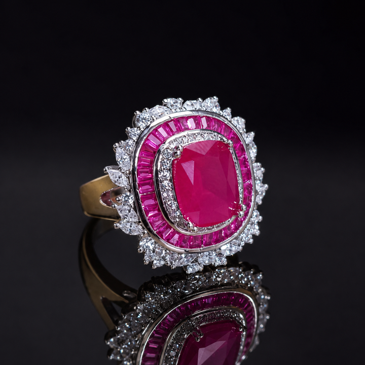 Luxe Cushion Halo Rings