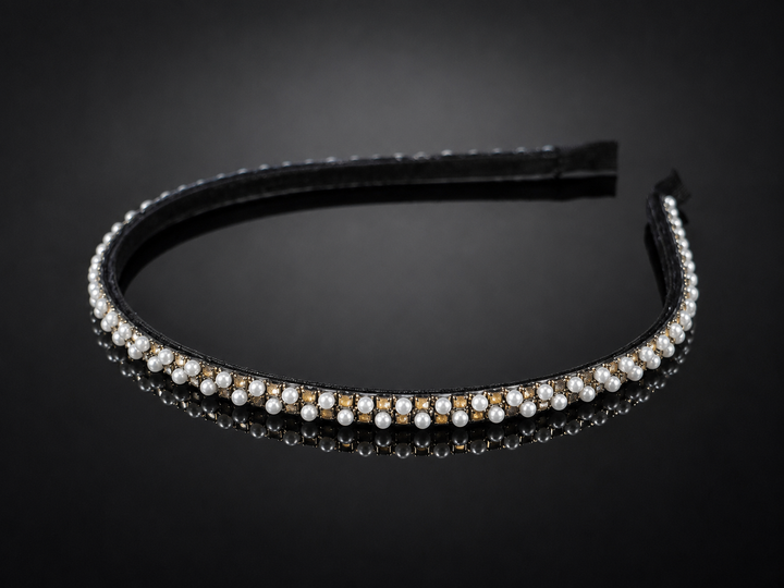 Pearl & Silver Crystal Hair Band