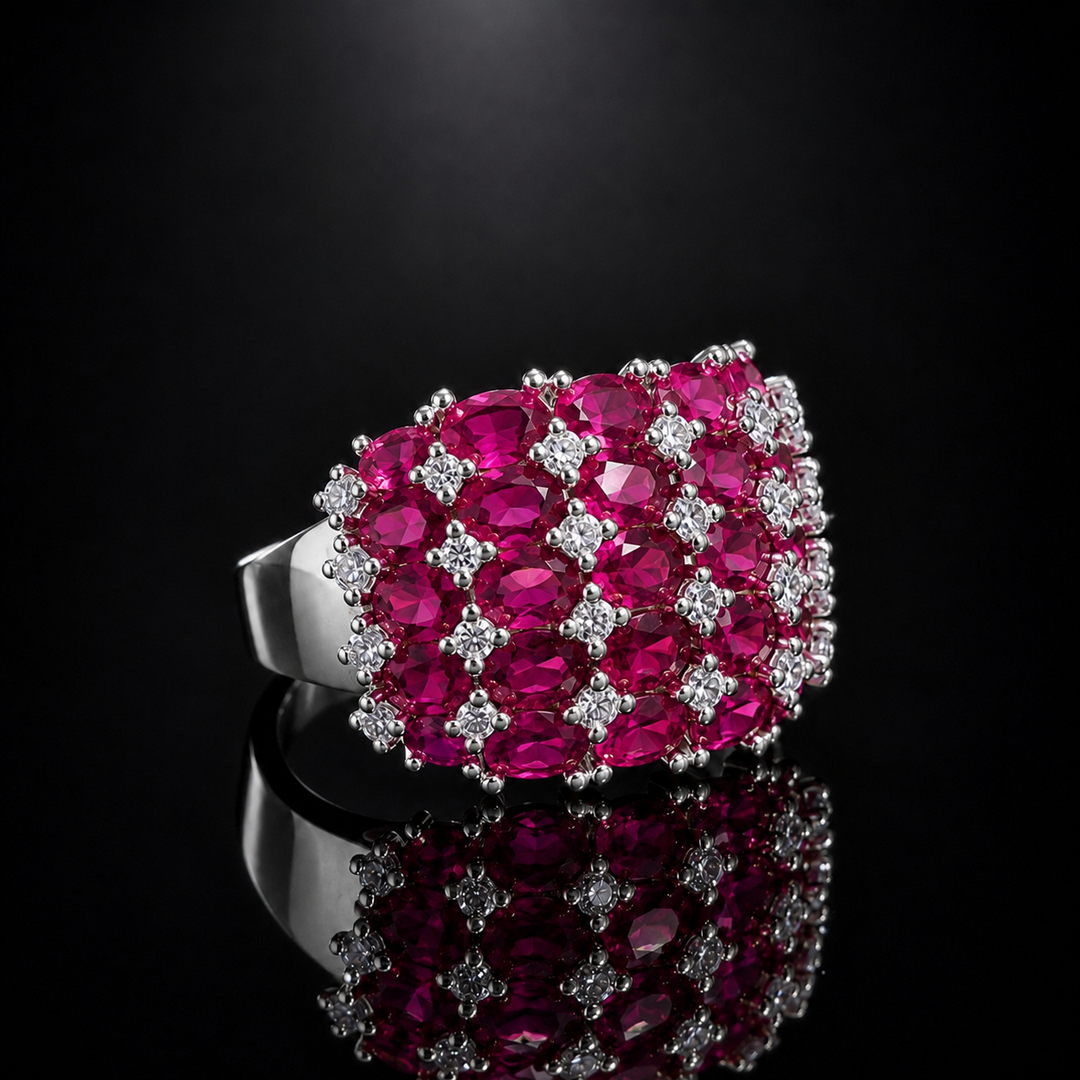 Crystal Cluster Rings
