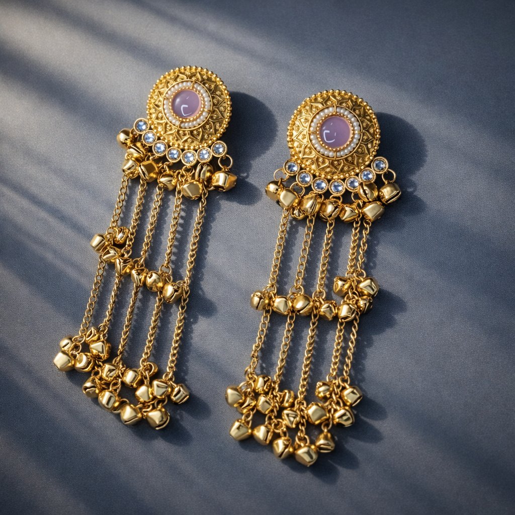 Kashmiri Bell Drop Earrings