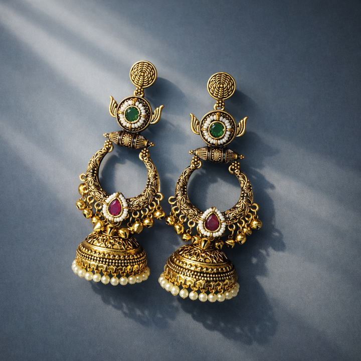 Kashmiri Pearl Jhumka