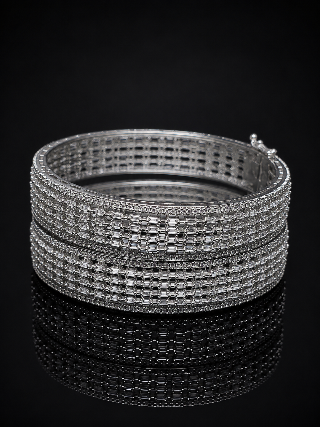 Crystal  American Diamond Bangle Set