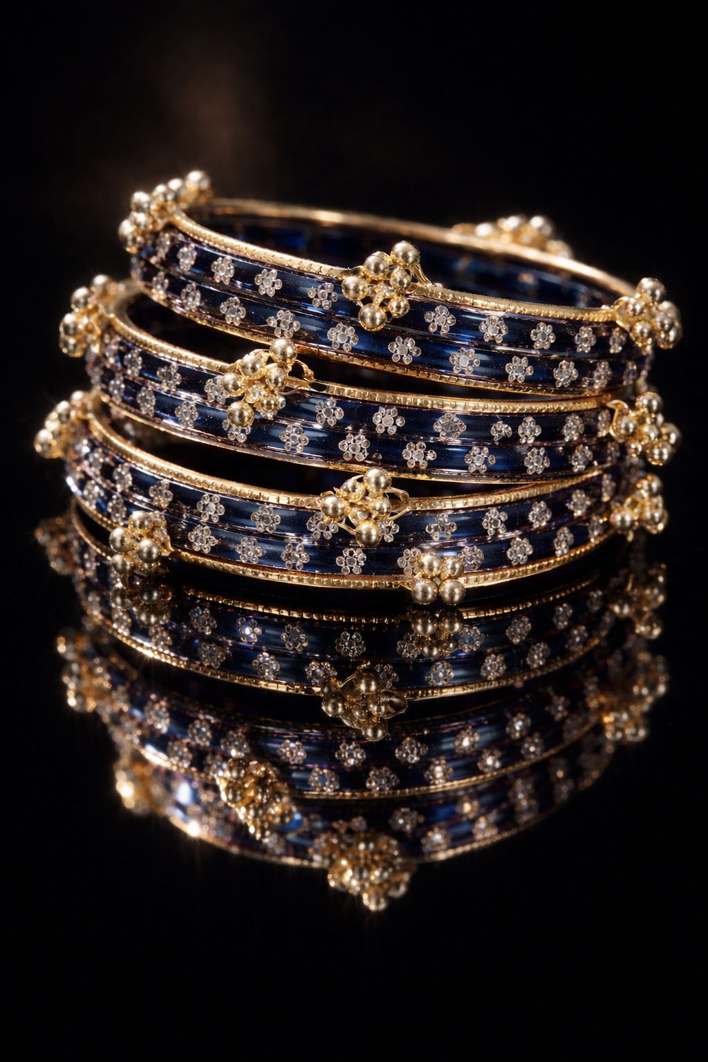 Floral Glass Bangle Set 2