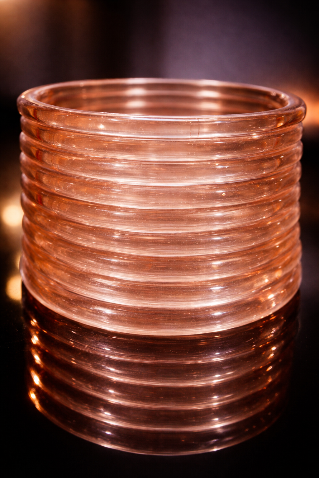 Light Peach Glass Bangle Set
