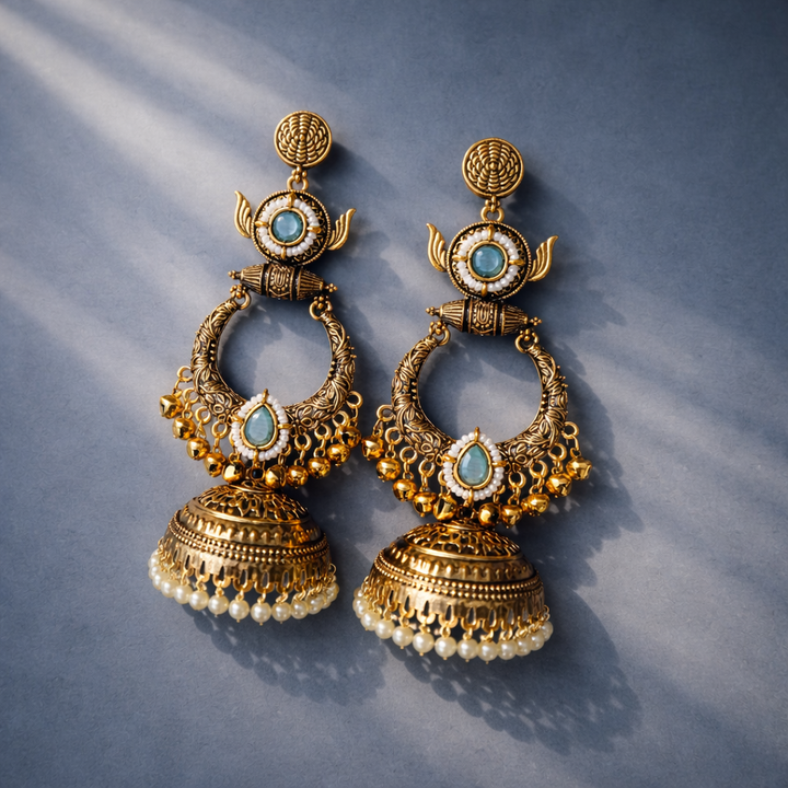 Kashmiri Pearl Jhumka