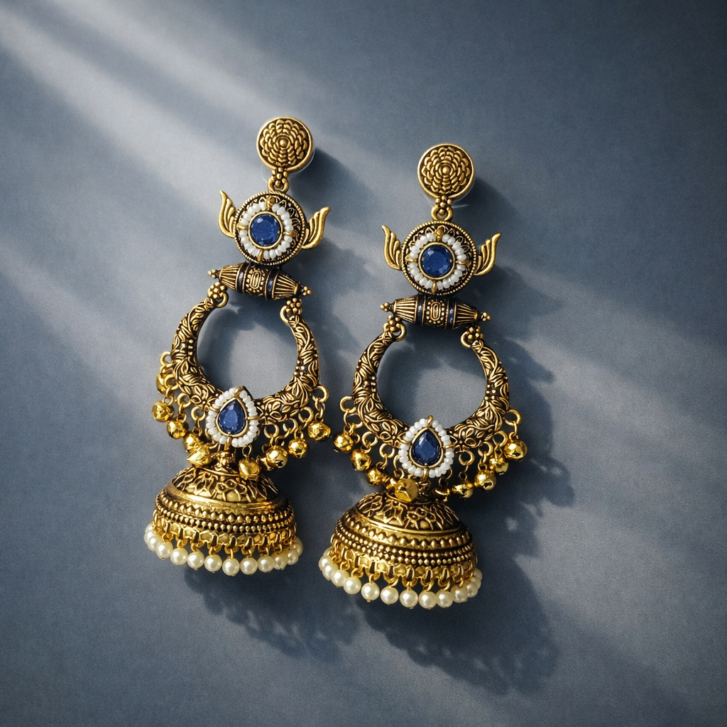 Kashmiri Pearl Jhumka