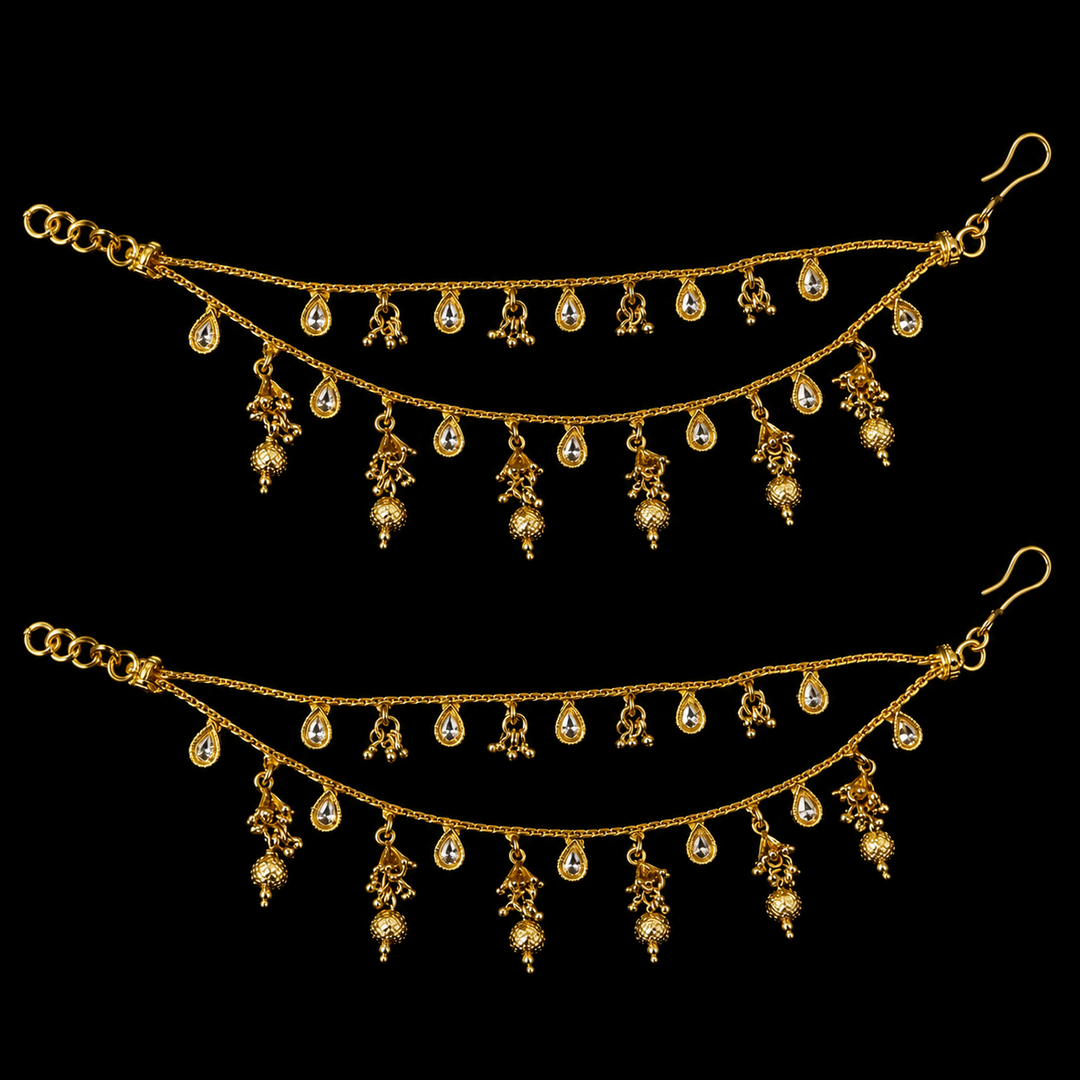 Teardrop Stone Ear Chain
