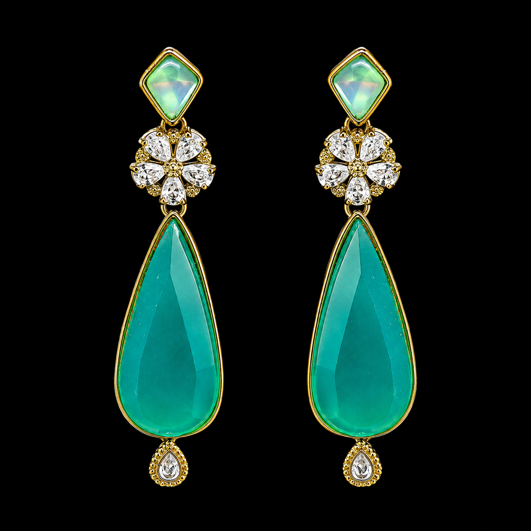 Mint Green Elegance Drop Earrings