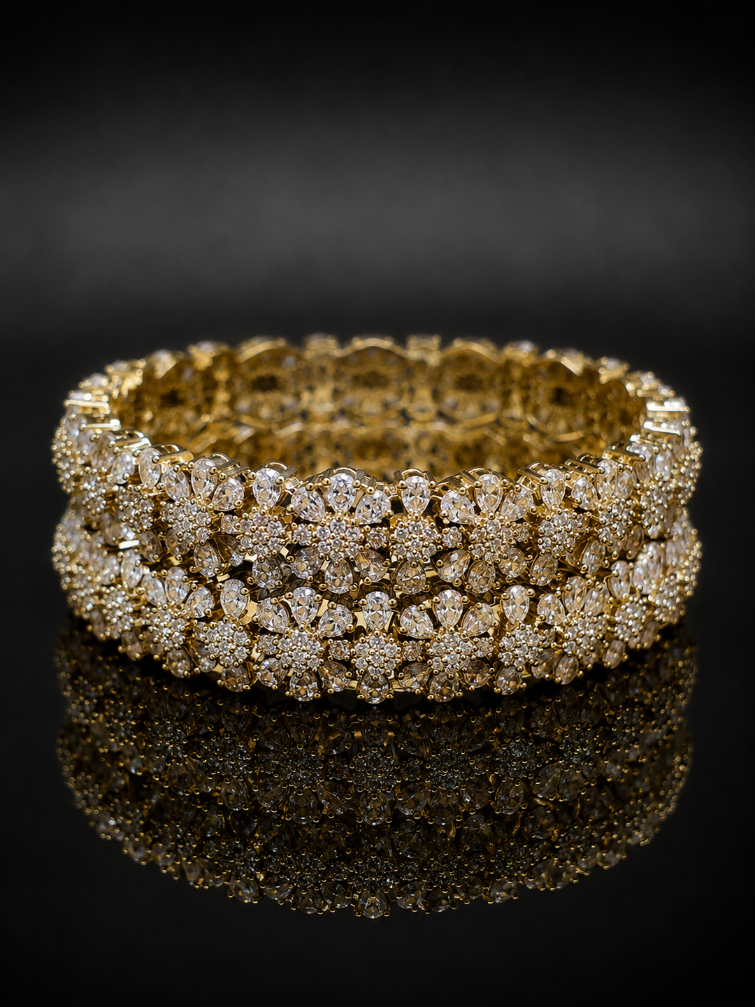 Bloom American Diamond Bangle Set