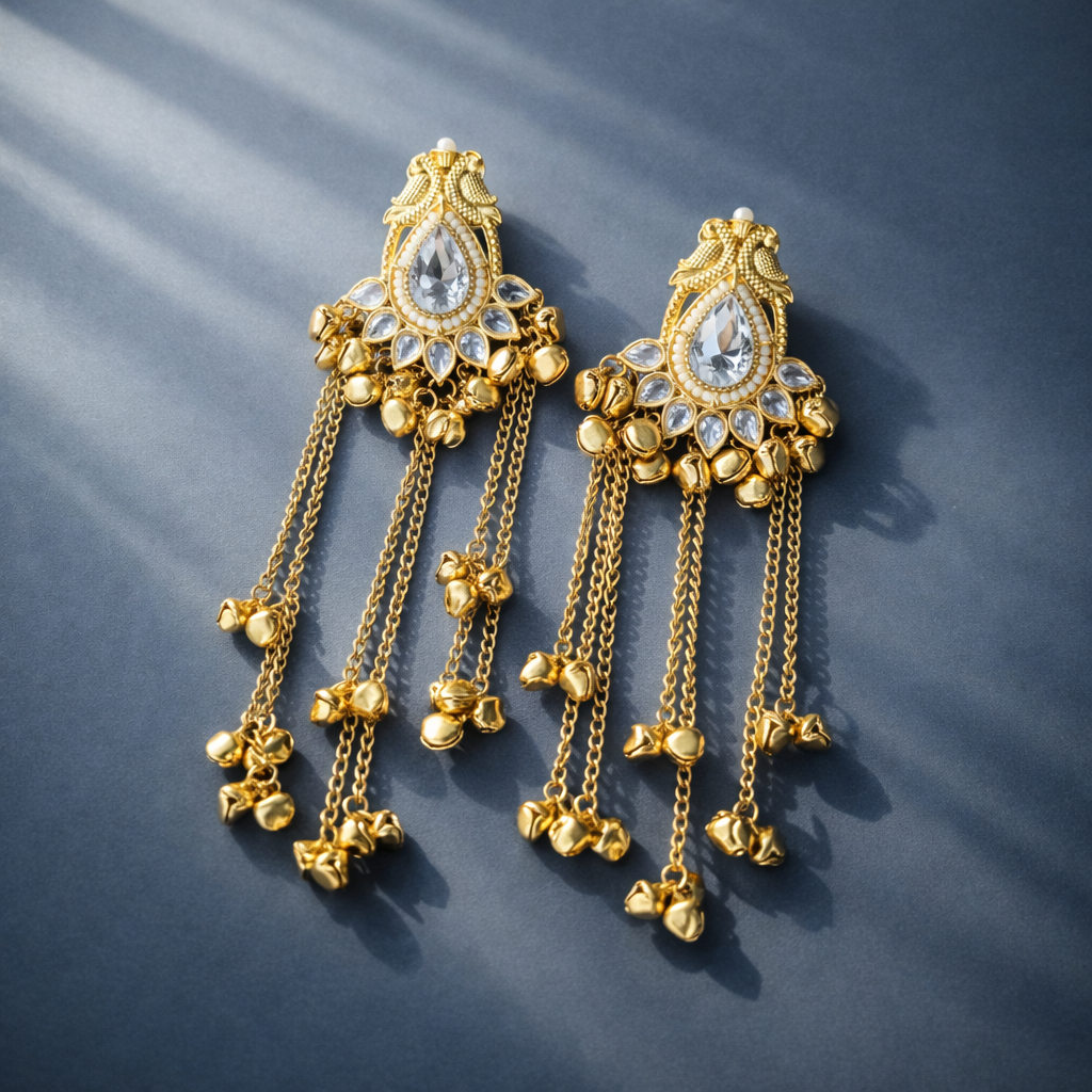 Kashmiri Sapphire Drop Earrings