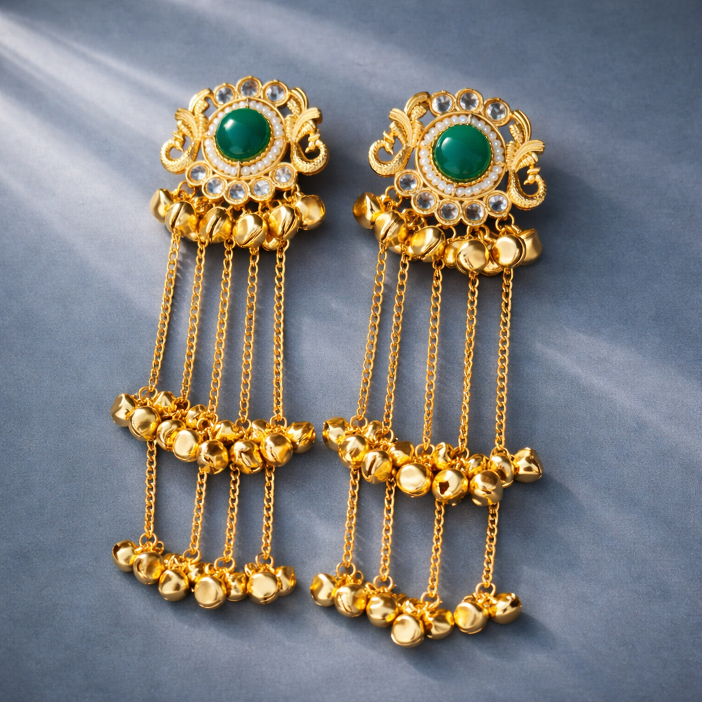 Kashmiri Festive Chain Earrings