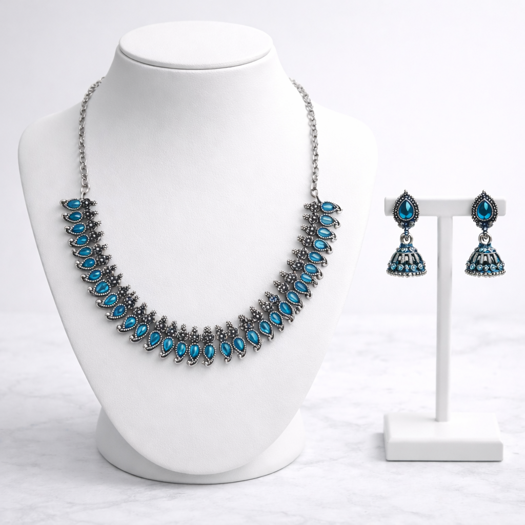 Ethnic Stone Necklace Set