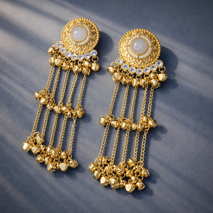 Kashmiri Bell Drop Earrings