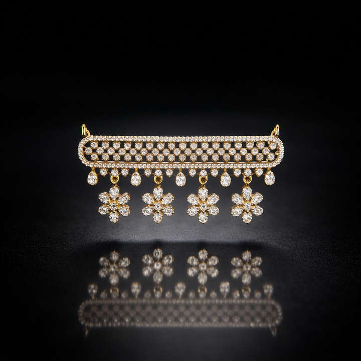 Floral Drop Bar Mangalsutra Set