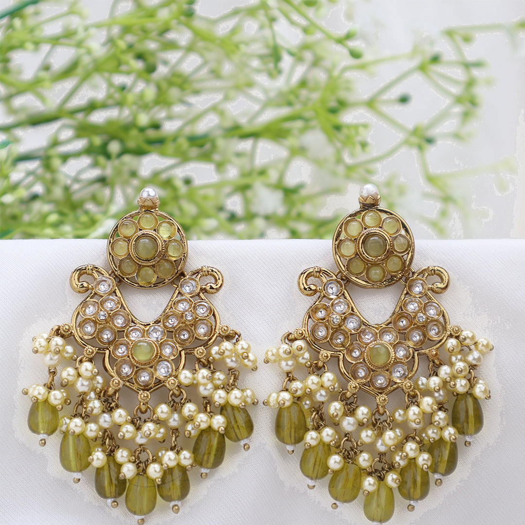 Short Brass Earring P4455